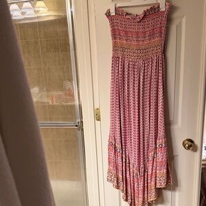 Angie Multicolor Off-Shoulder Maxi Dress